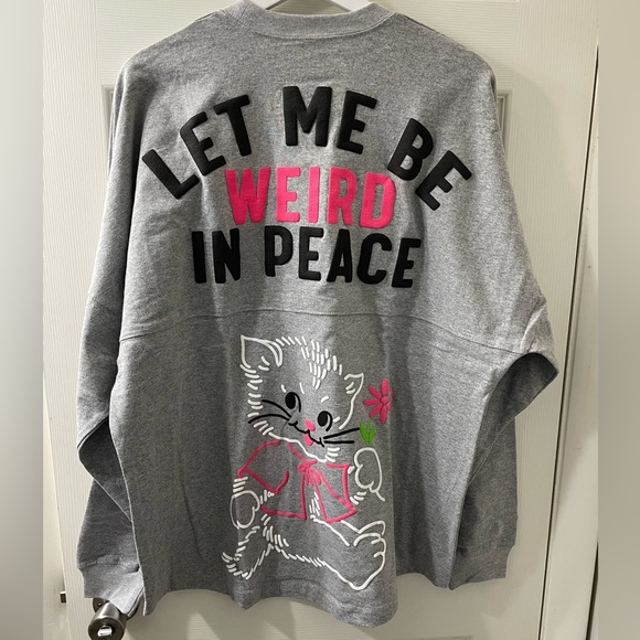 Spirit Jersey NWT “Let Me Be Weird In Peace” Unisex Long Sleeve Sz L $80 Retail - Picture 9 of 13